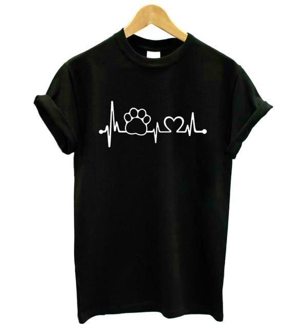 Heart Beat & Paw Design T-Shirt