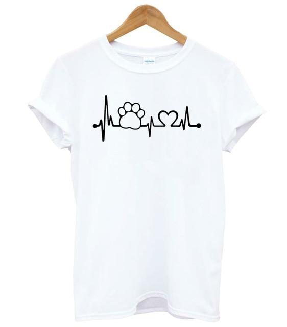 Heart Beat & Paw Design T-Shirt