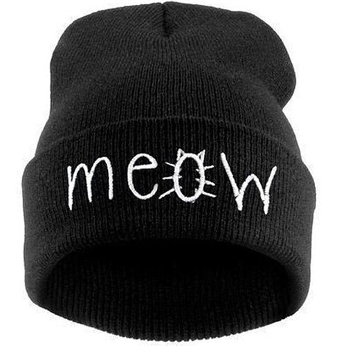 "Meow" Unisex Knitted Beanie