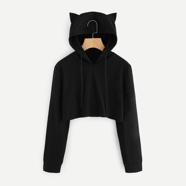 High Cut Black Sweatshirt