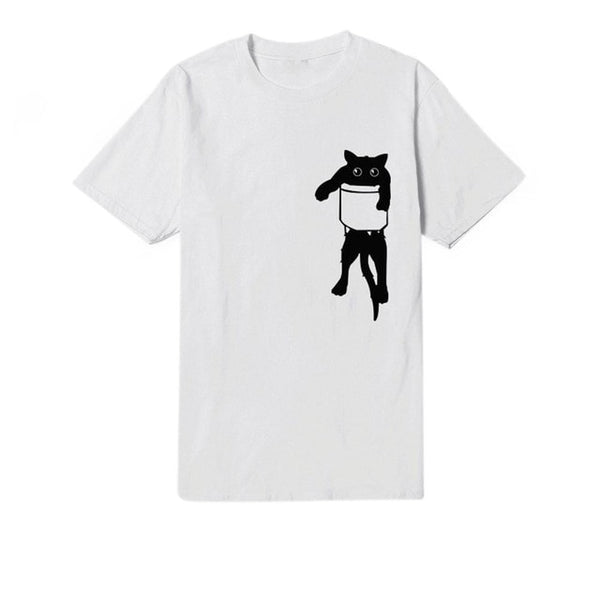 Chest Pocket Cat T-shirt