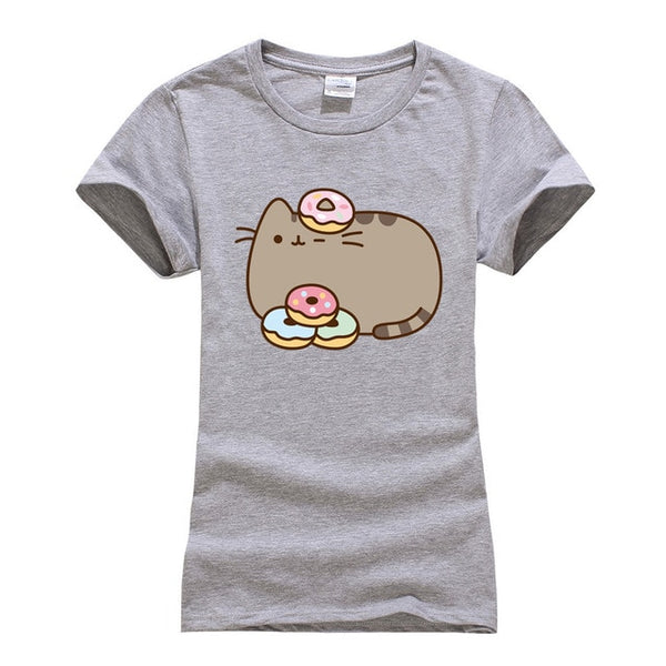 Donut Pusheen printed T-shirt