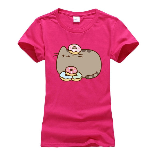 Donut Pusheen printed T-shirt