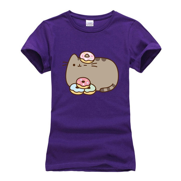 Donut Pusheen printed T-shirt