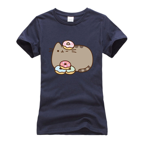 Donut Pusheen printed T-shirt