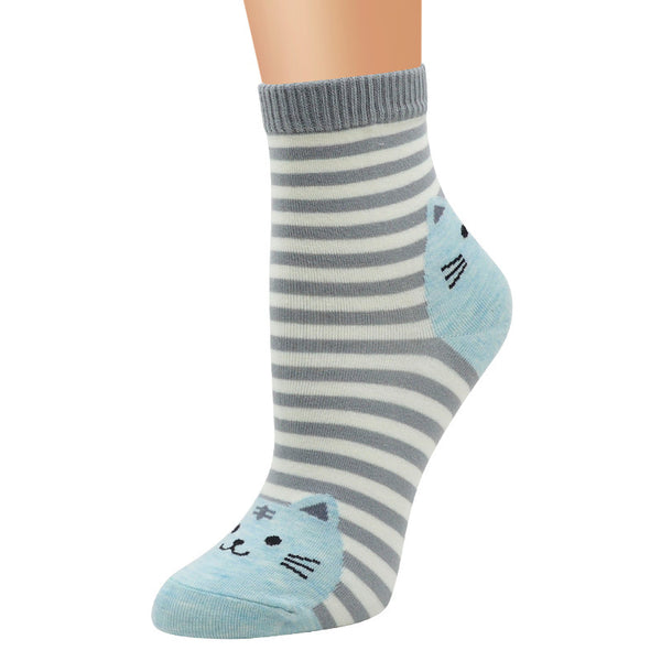 Cute Striped Cat Socks