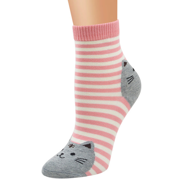 Cute Striped Cat Socks