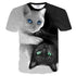 Printed Yin-Yang Cat T-shirt