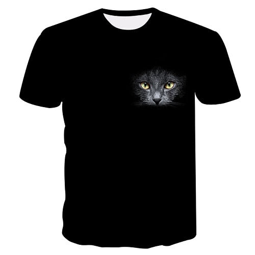 Mystic Cat Printed T-shirt