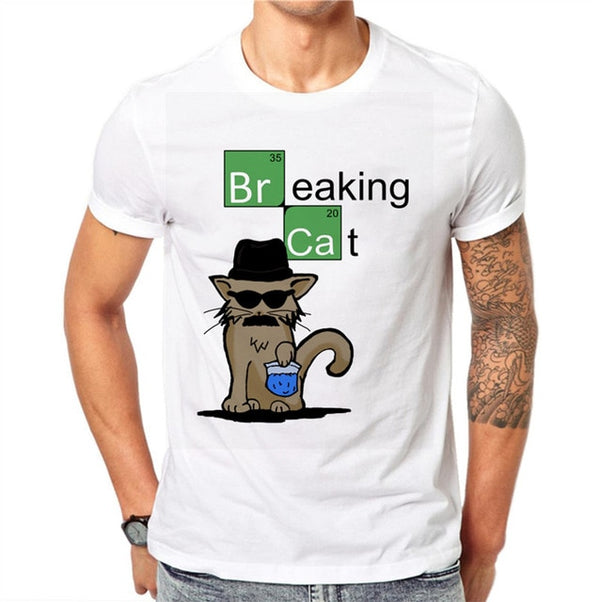 Breaking Cat Printed T-shirt