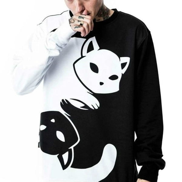 Unisex Yin Yang Cat Sweatshirt