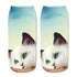 3D Cat Print Women's Ankle Socks