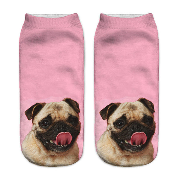 3D Cat Print Women's Ankle Socks