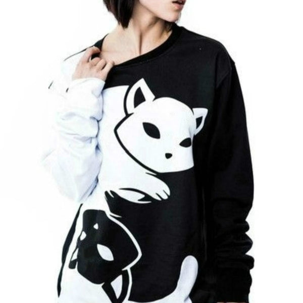 Unisex Yin Yang Cat Sweatshirt