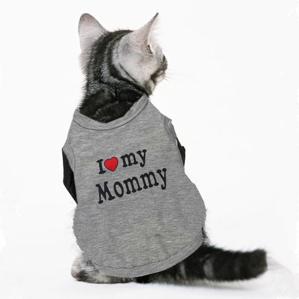 Love Mommy&Daddy Cat Vest