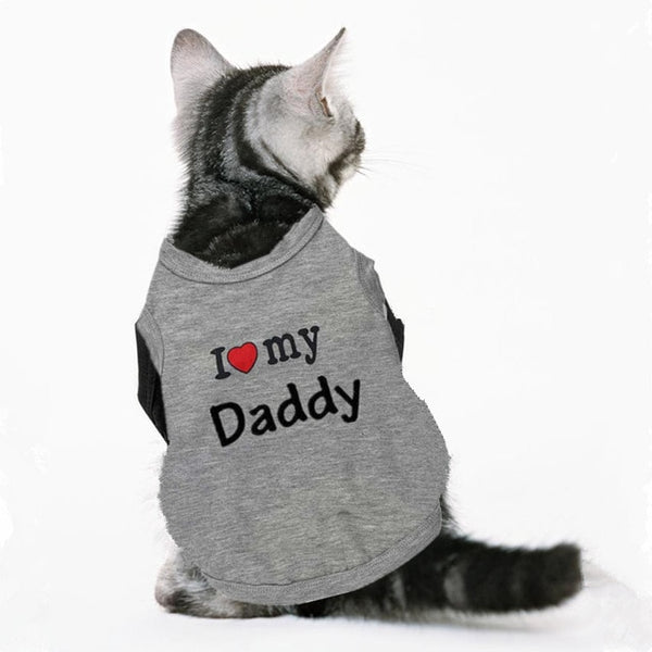 Love Mommy&Daddy Cat Vest