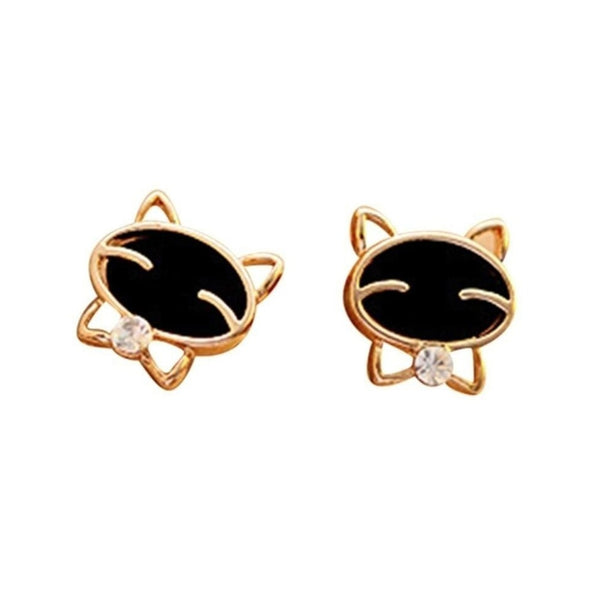 Black Kitty Earrings