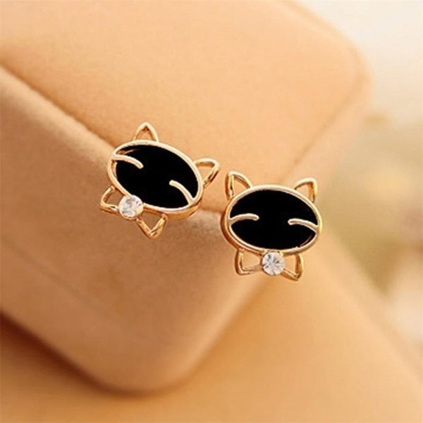 Black Kitty Earrings