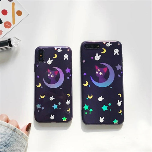 Colorful Laser Cat Phone Case