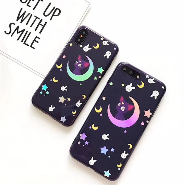 Colorful Laser Cat Phone Case