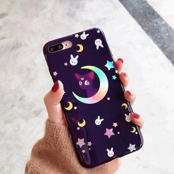 Colorful Laser Cat Phone Case